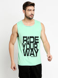 Blacksmith Ride Your Way Cotton Printed Sando For Men - Gym Sando For Men.