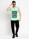 Blacksmith Ride Your Way Cotton Printed Sando For Men - Gym Sando For Men.