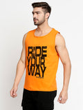 Blacksmith Ride Your Way Cotton Printed Sando For Men - Gym Sando For Men.