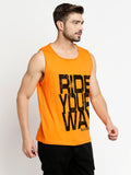 Blacksmith Ride Your Way Cotton Printed Sando For Men - Gym Sando For Men.