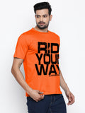 Blacksmith | Blacksmith Fashion | Blacksmith Orange 100% Soft Cotton Round Neck Printed T-shirt for Men