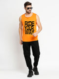 Blacksmith Ride Your Way Cotton Printed Sando For Men - Gym Sando For Men.