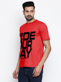 Blacksmith | Blacksmith Fashion | Blacksmith Red 100% Soft Cotton Round Neck Printed T-shirt for Men