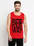 Blacksmith Ride Your Way Cotton Printed Sando For Men - Gym Sando For Men.