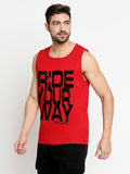 Blacksmith Ride Your Way Cotton Printed Sando For Men - Gym Sando For Men.