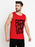 Blacksmith Ride Your Way Cotton Printed Sando For Men - Gym Sando For Men.