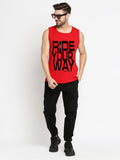 Blacksmith Ride Your Way Cotton Printed Sando For Men - Gym Sando For Men.