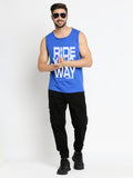 Blacksmith Ride Your Way Cotton Printed Sando For Men - Gym Sando For Men.