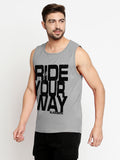 Blacksmith Ride Your Way Cotton Printed Sando For Men - Gym Sando For Men.