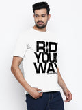 Blacksmith | Blacksmith Fashion | Blacksmith White 100% Soft Cotton Round Neck Printed T-shirt for Men