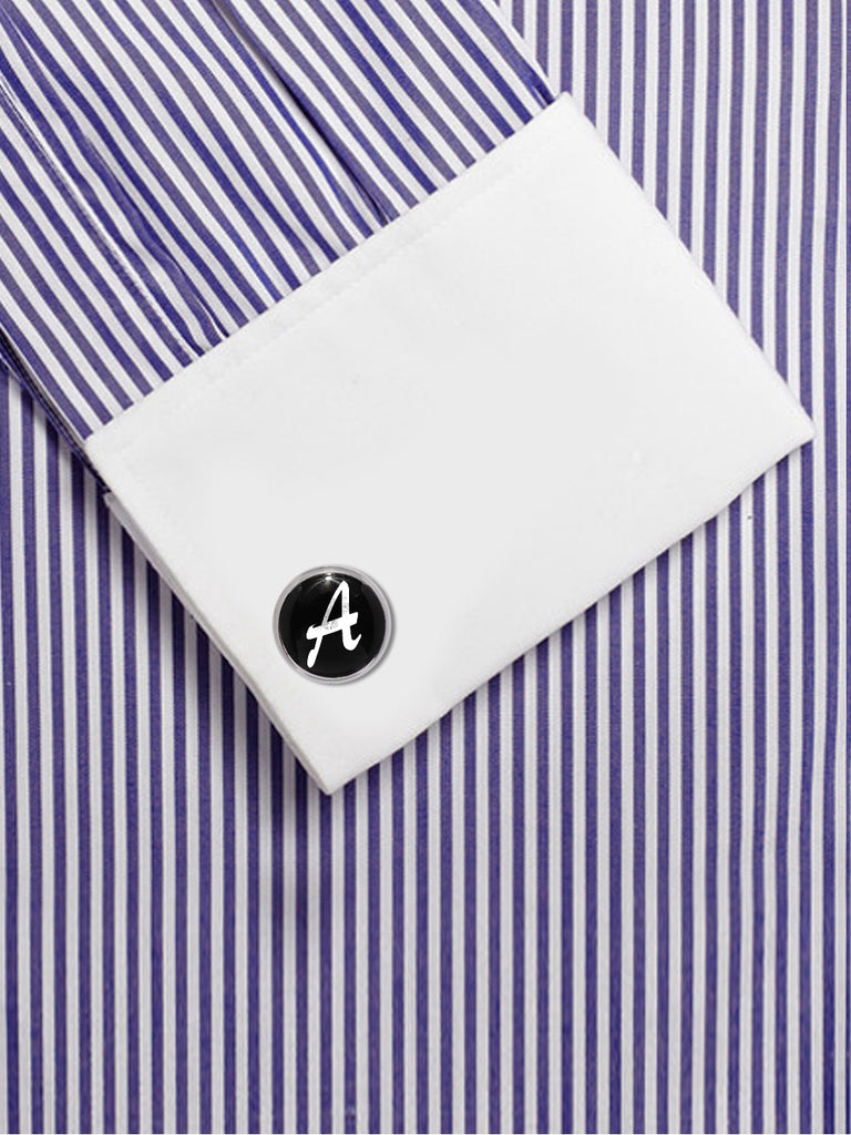 Blacksmith A Alphabet Cufflink for Men - Fashion Accessories for Blazer , Tuxedo ,Waist Coat And Shirt