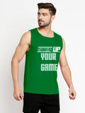 Blacksmith Step Up Your Game Cotton Printed Sando For Men - Gym Sando For Men.