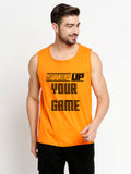 Blacksmith Step Up Your Game Cotton Printed Sando For Men - Gym Sando For Men.