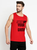 Blacksmith Step Up Your Game Cotton Printed Sando For Men - Gym Sando For Men.