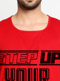 Blacksmith Step Up Your Game Cotton Printed Sando For Men - Gym Sando For Men.