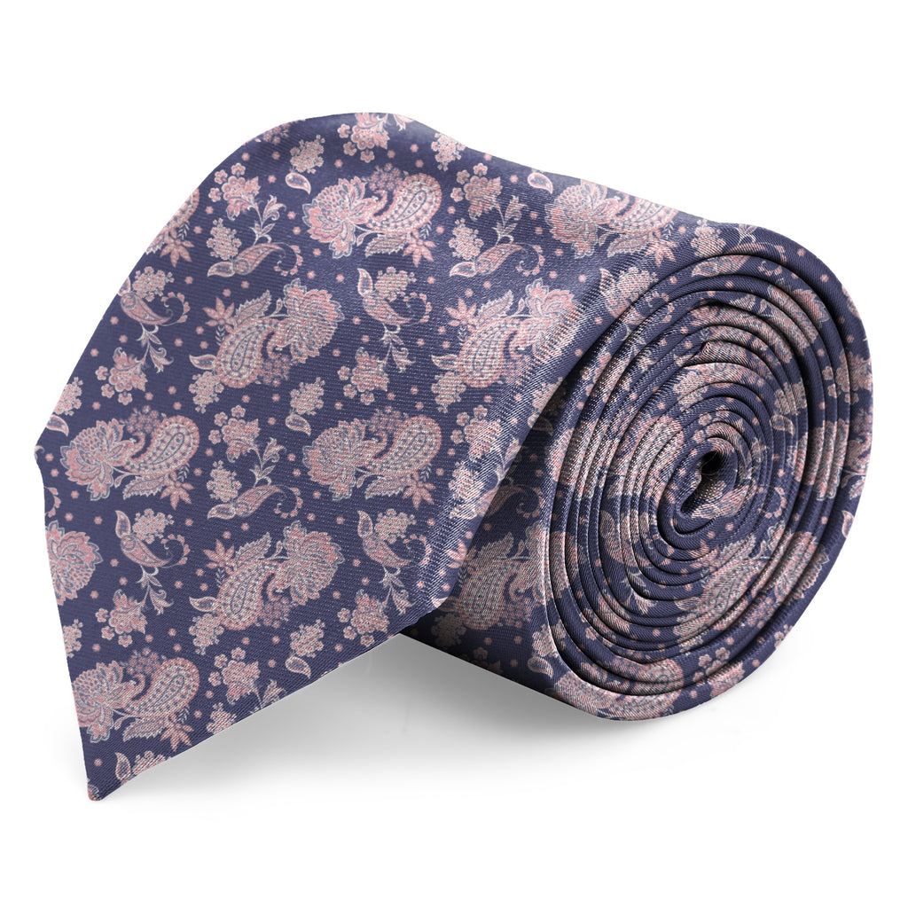 Blacksmith Lavender Paisley Printed Tie for Men