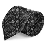 Blacksmith Black And White Printed Tie for Men