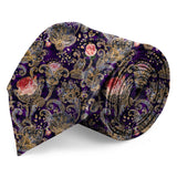 Blacksmith Purple And Red Floral Printed Tie for Men