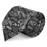 Blacksmith Black And White Gen Printed Tie for Men