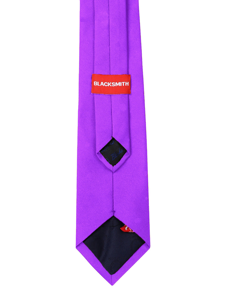 Blacksmith Purple Satin Tie For Men