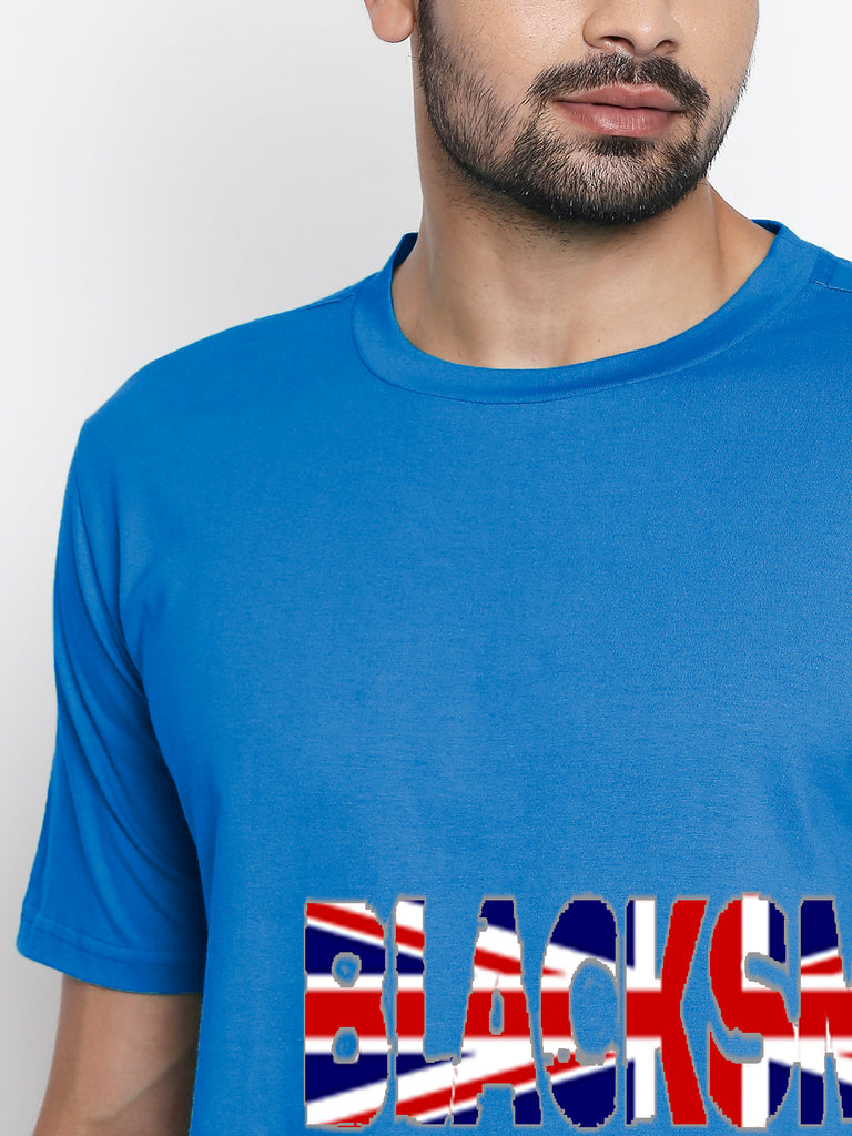 Blacksmith | Blacksmith Fashion | Blacksmith Royal Blue 100% Soft Cotton Round Neck Printed T-shirt for Men