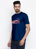 Blacksmith | Blacksmith Fashion | Blacksmith Navy Blue 100% Soft Cotton Round Neck Printed T-shirt for Men