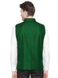 Blacksmith Green and White Diamond Modi Jacket for Men - Green and White Diamond Nehru Jacket for Men