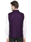 Blacksmith Purple and White Diamond Modi Jacket for Men - Purple and White Diamond Nehru Jacket for Men