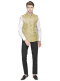 Blacksmith Beige Paisley Modi Jacket for Men - Beige Paisley Nehru Jacket for Men