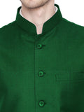 Blacksmith Green and White Diamond Modi Jacket for Men - Green and White Diamond Nehru Jacket for Men