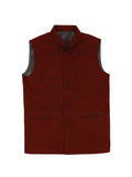 Blacksmith Red and White Diamond Modi Jacket for Men - Red and White Diamond Nehru Jacket for Men