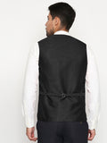 Blacksmith Black and White Diamond Waist Coat for Men