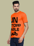 Blacksmith | Blacksmith Fashion | Blacksmith Orange 100% Soft Cotton Round Neck Printed T-shirt for Men