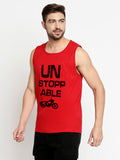 Blacksmith Unstoppable Cotton Printed Sando For Men - Gym Sando For Men.