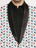 Blacksmith | Blacksmith Fashion | Blacksmith White Colourfull Aeroplanes Note Printed Tuxedo For Men | Blacksmith suit for men.