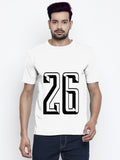 Blacksmith | Blacksmith Fashion | Blacksmith White Number 26 Round Neck Printed T-shirt