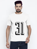 Blacksmith | Blacksmith Fashion | Blacksmith White Number 31 Round Neck Printed T-shirt