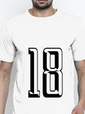 Blacksmith Number 18 Round Neck Printed T-shirt for Men - Tshirt for Men.