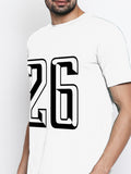 Blacksmith | Blacksmith Fashion | Blacksmith White Number 26 Round Neck Printed T-shirt