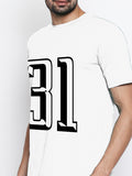 Blacksmith | Blacksmith Fashion | Blacksmith White Number 31 Round Neck Printed T-shirt