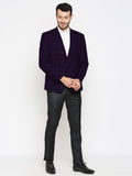 Blacksmith | Blacksmith Fashion | Blacksmith Tweed Wine Checks Blazer for Men | Blacksmith suit for men.