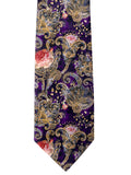 Blacksmith Purple And Red Floral Printed Tie for Men