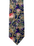 Blacksmith Purple Rose Printed Tie for Men