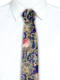 Blacksmith Purple Rose Printed Tie for Men