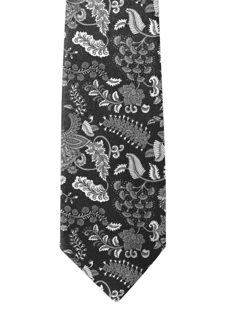 Blacksmith Black And White Gen Printed Tie for Men