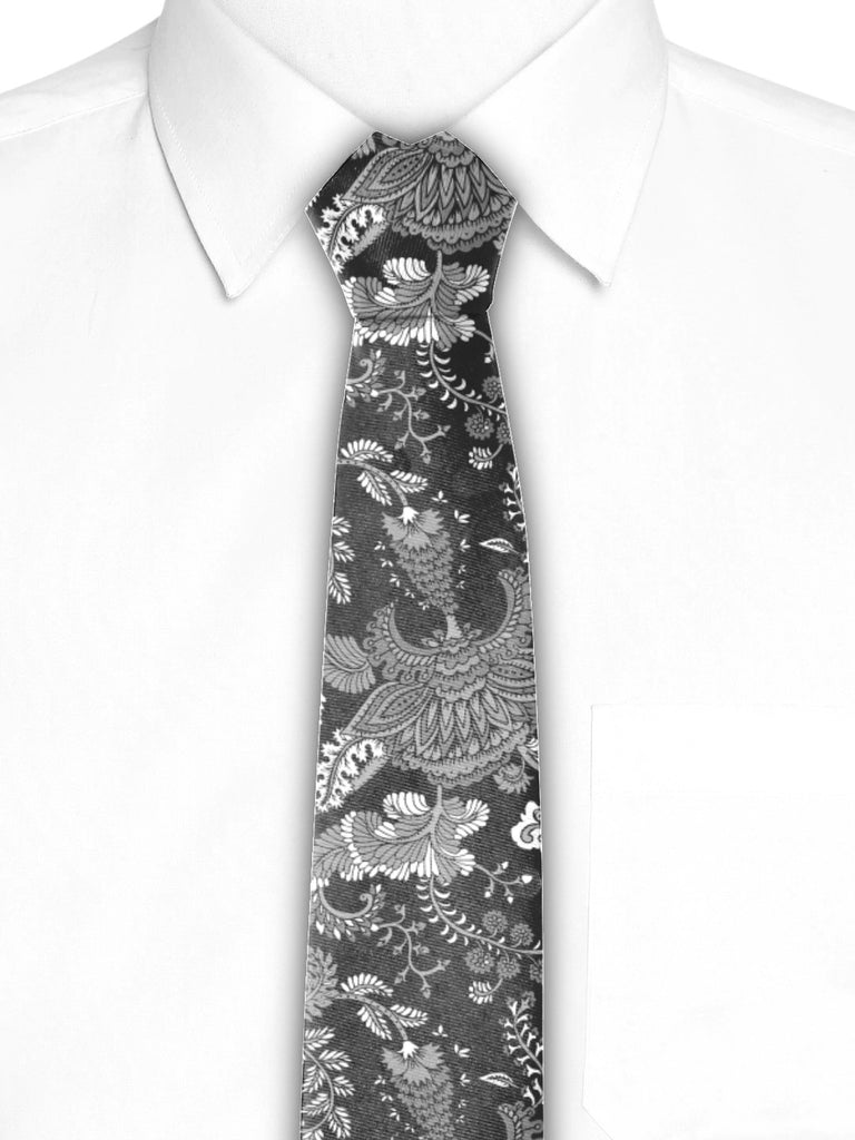 Blacksmith Black And White Gen Printed Tie for Men