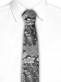 Blacksmith Black And White Gen Printed Tie for Men