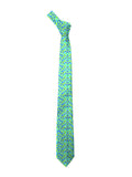 Blacksmith Polka Blue and Green Dots Printed Tie for Men - Fashion Accessories for Blazer , Tuxedo or Coat