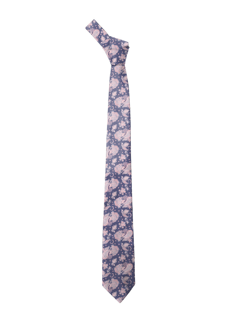 Blacksmith Lavender Paisley Printed Tie for Men