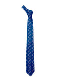 Blacksmith Navy Blue Anchor Printed Tie for Men - Fashion Accessories for Blazer , Tuxedo or Coat